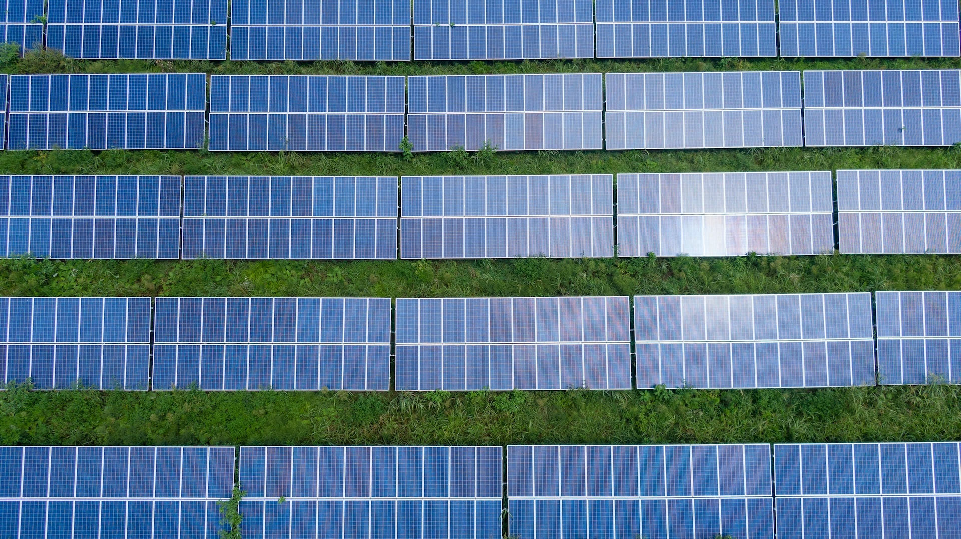 Solar panels from above