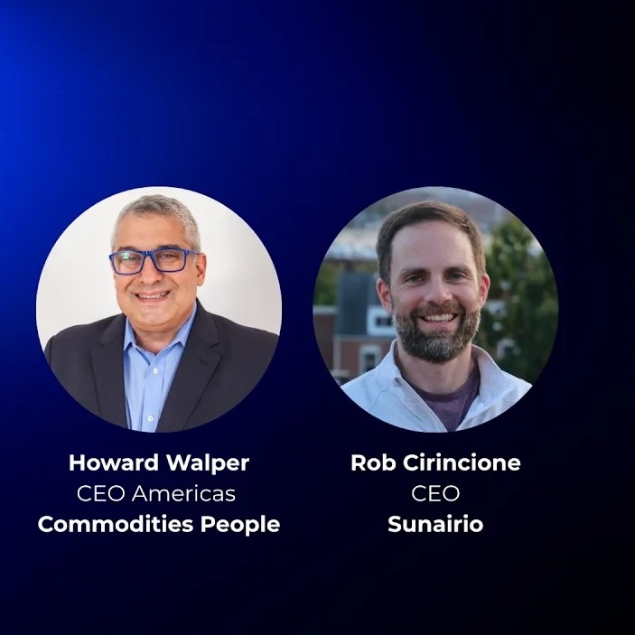 Howard Walper of Commodities People, Rob Cirincione of Sunairio headshot